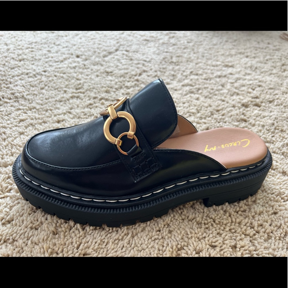 circus by Sam Edelman black and gold mules